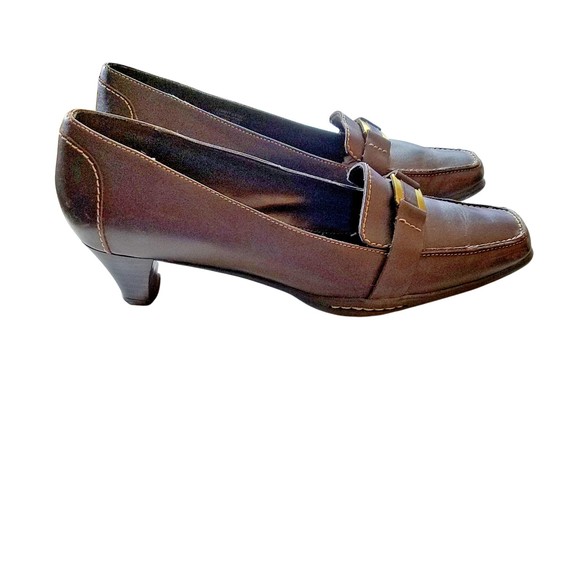 Aerosoles A2 Women’s Brown Leather Pumps High Heels Size 9 - Picture 3 of 6